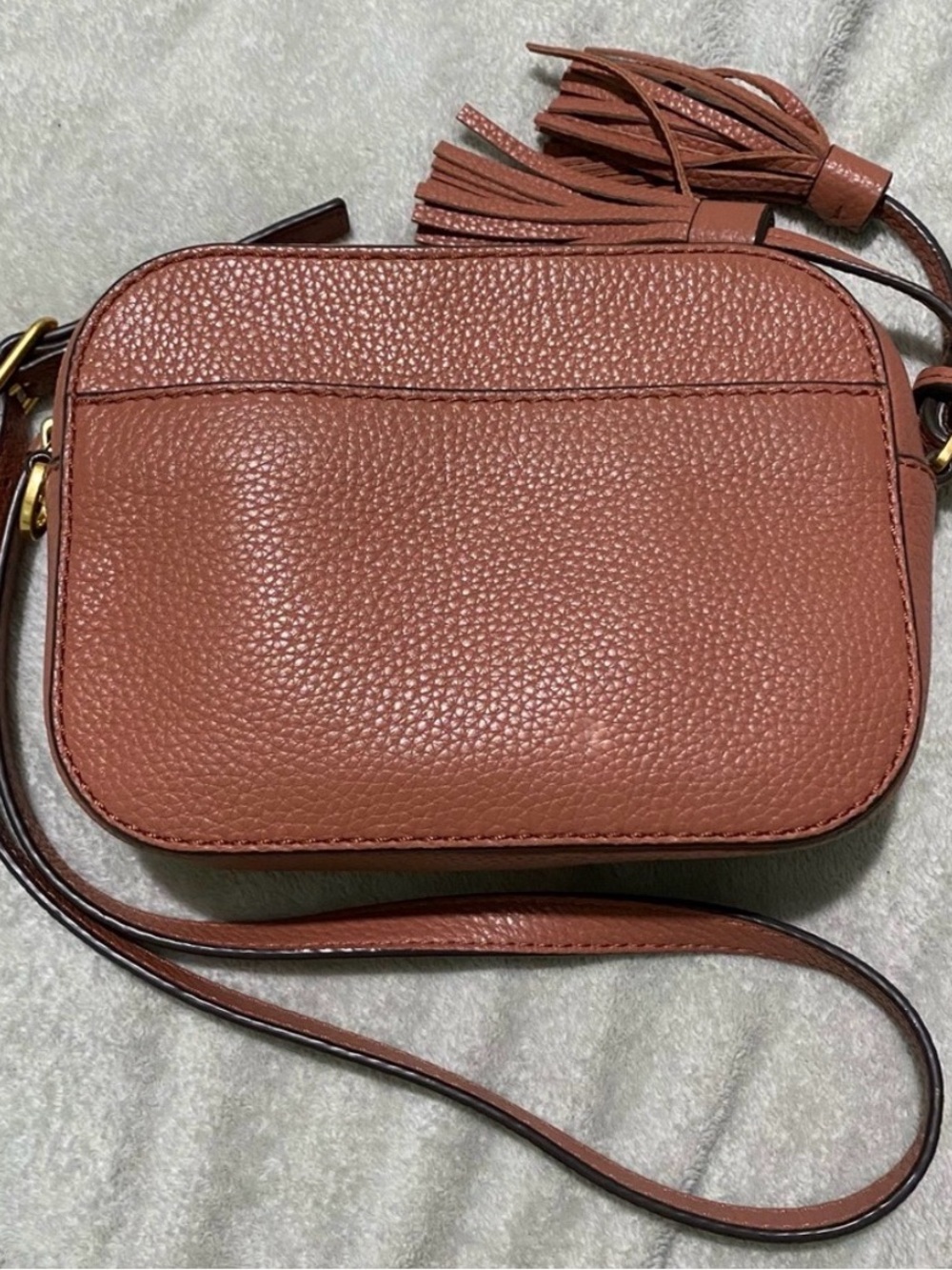 Tory Burch Pebbled Leather Crossbody in Terracotta - Picture 4 of 6